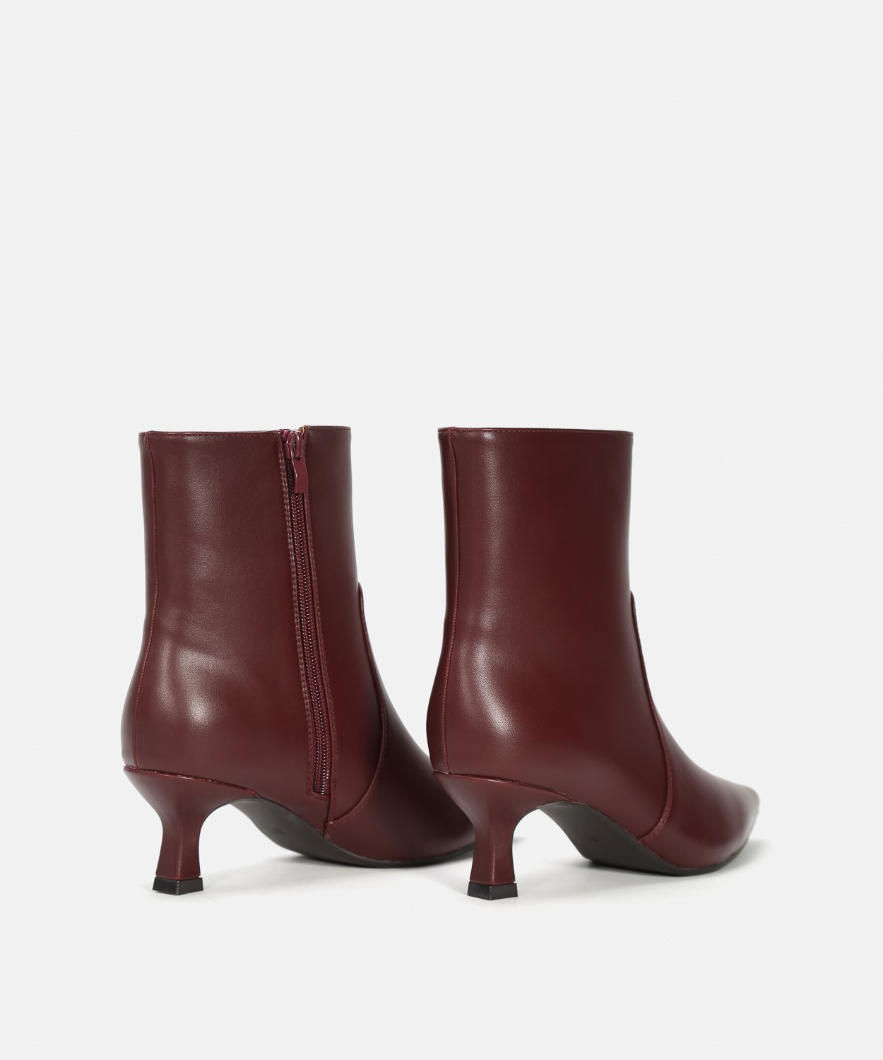 Botines burdeos tacón kitten image number null